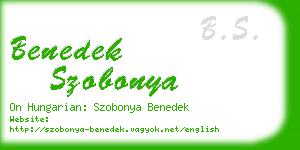 benedek szobonya business card